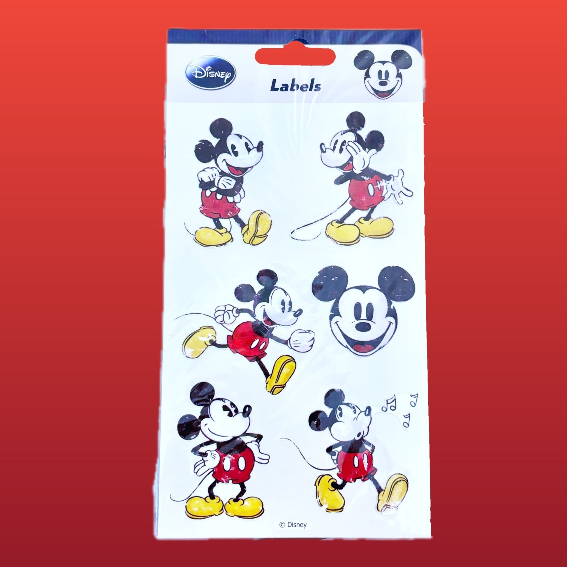 Mickey Mouse Old Fashioned Style Stickers Labels (Disney, 2000s) - PopCultGang