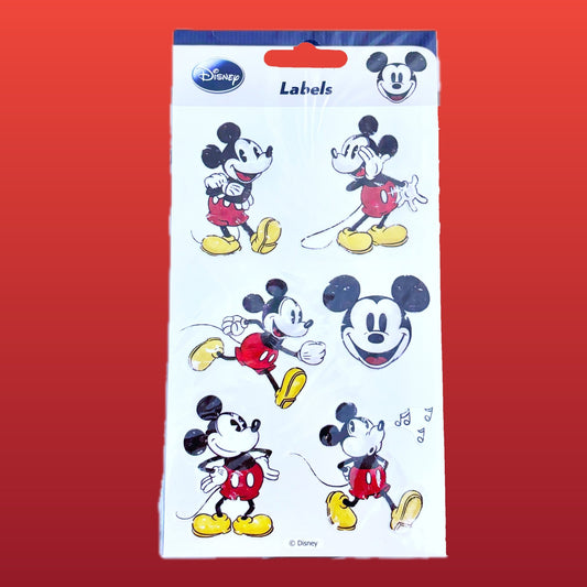 Mickey Mouse Old Fashioned Style Stickers Labels (Disney, 2000s) - PopCultGang