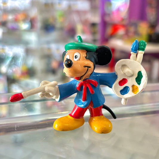 Mickey Mouse Painting Artist PVC Figure (Bully, 80s) - PopCultGang