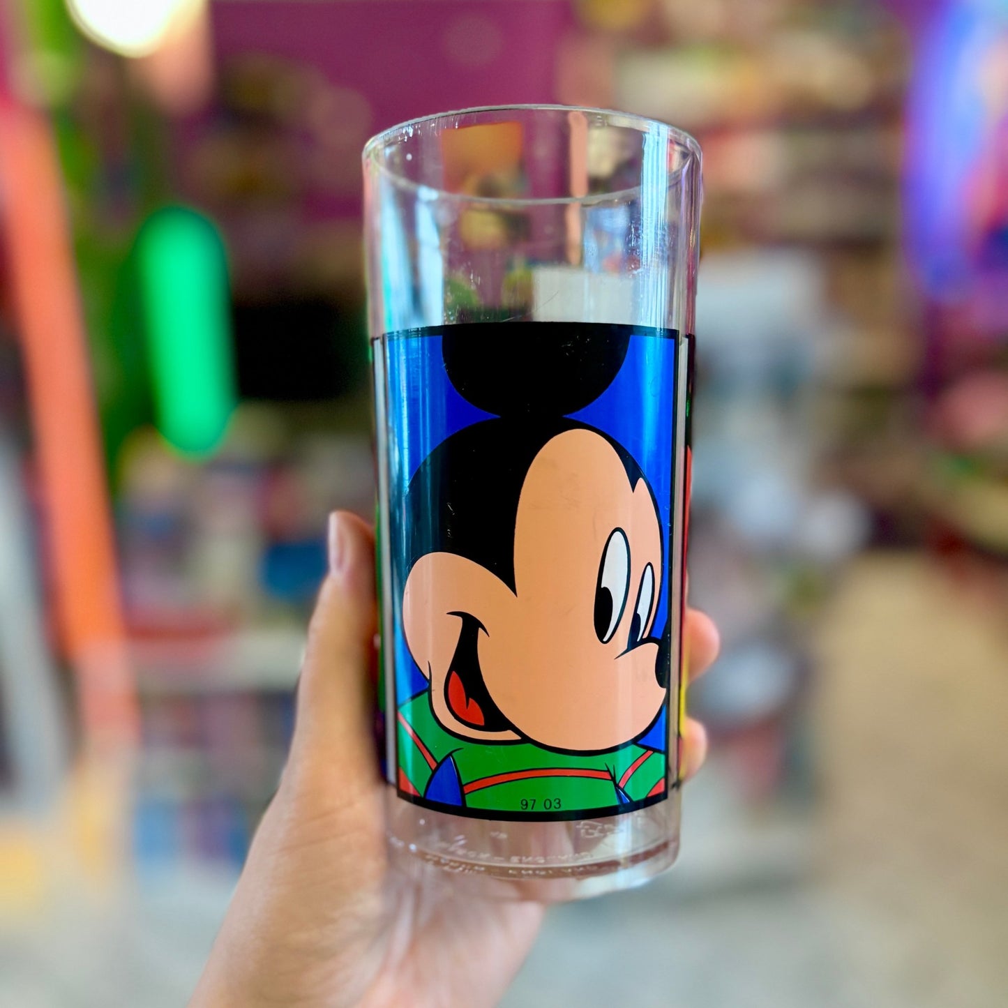 Mickey Mouse Plastic Drinking Glass (Disney, 90s) - PopCultGang