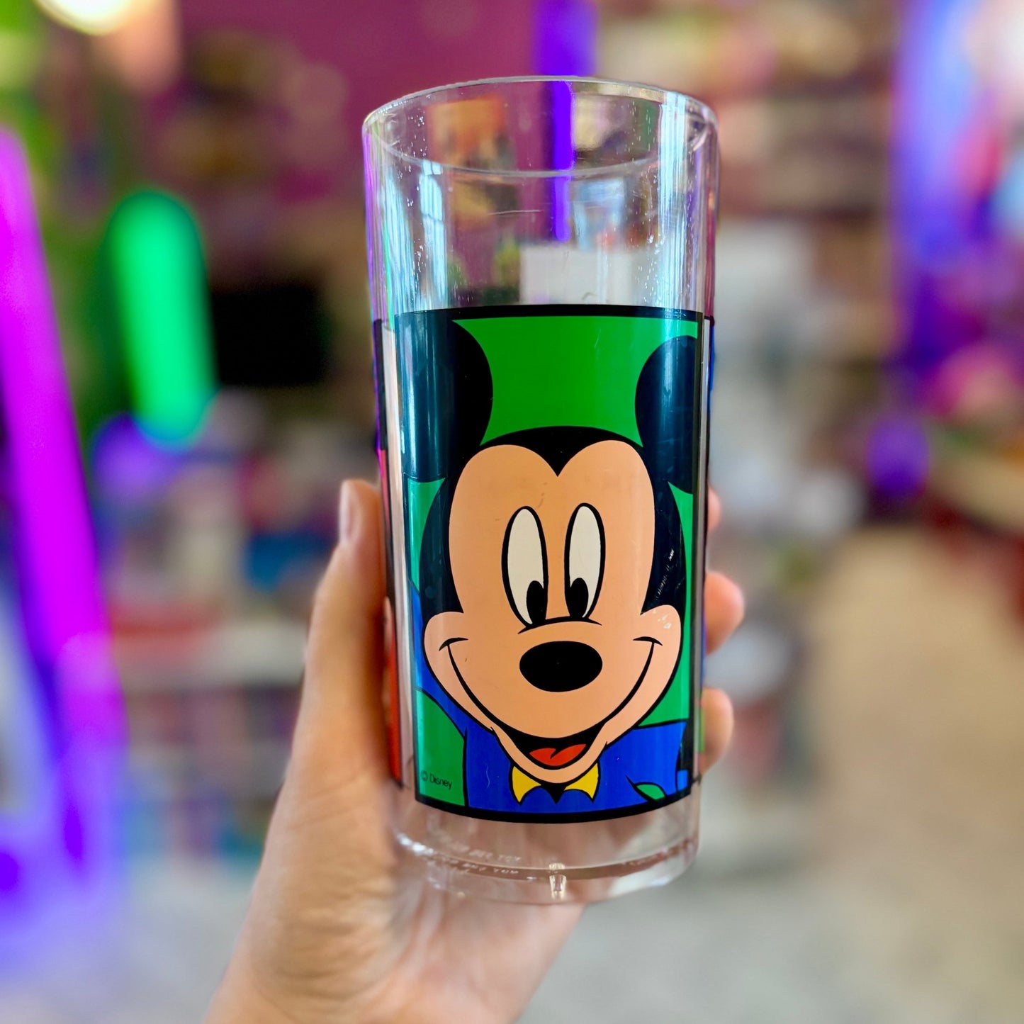 Mickey Mouse Plastic Drinking Glass (Disney, 90s) - PopCultGang