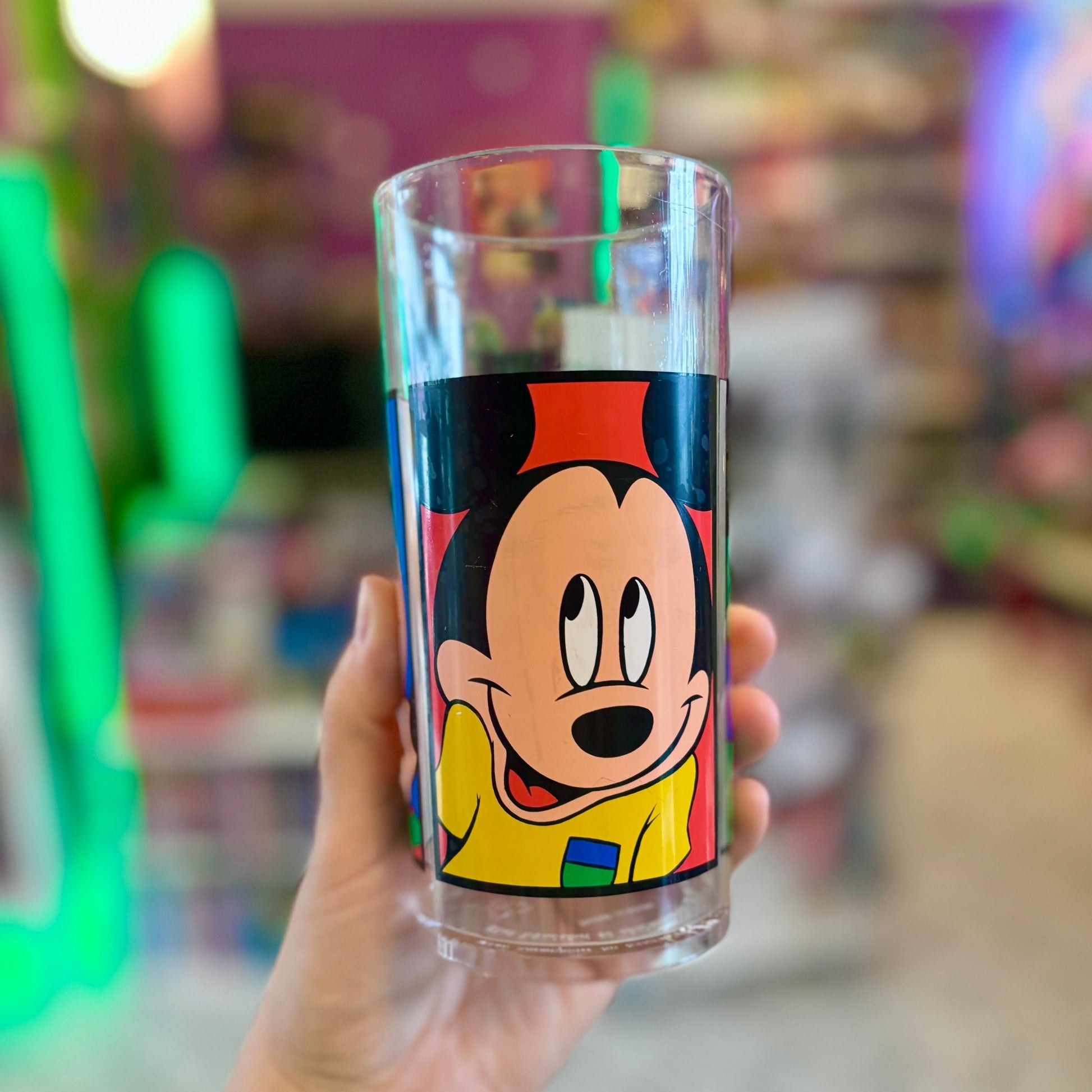 Mickey Mouse Plastic Drinking Glass (Disney, 90s) - PopCultGang