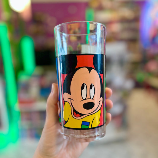 Mickey Mouse Plastic Drinking Glass (Disney, 90s) - PopCultGang