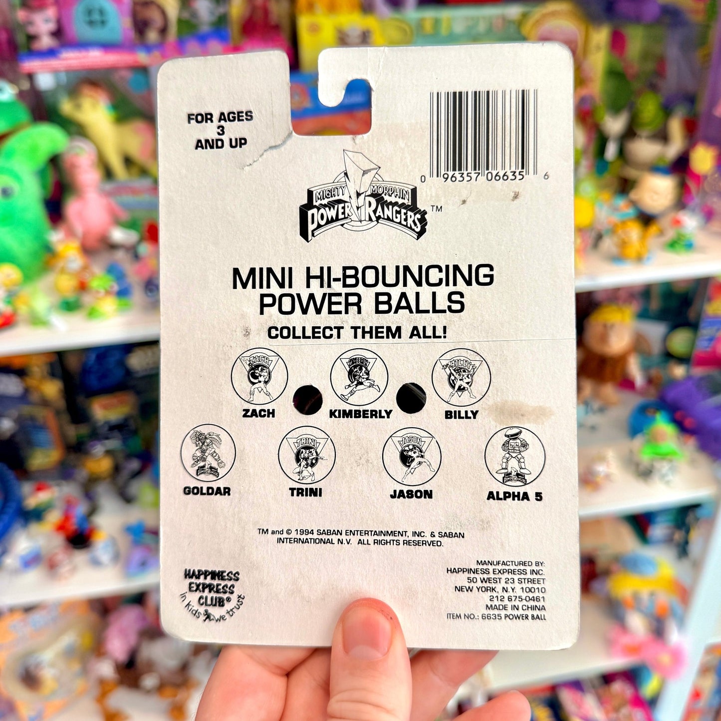 Migthy Morphin’ Power Rangers: Mini Hi-Bouncing Power Ball - Zach (90s) - PopCultGang