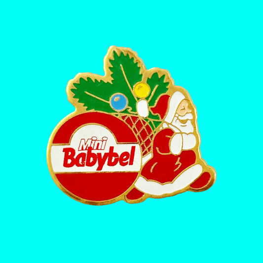 Mini Babybel Santa Christmas Enamel Pin (90s) - PopCultGang