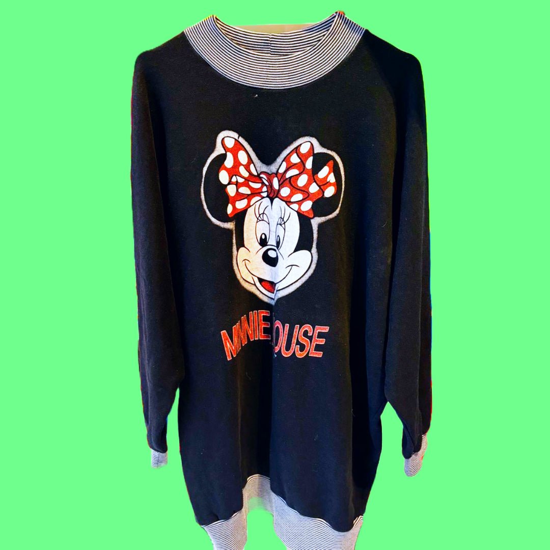 Minnie Mouse Black Vintage Sweater (Disney, 80s) - PopCultGang