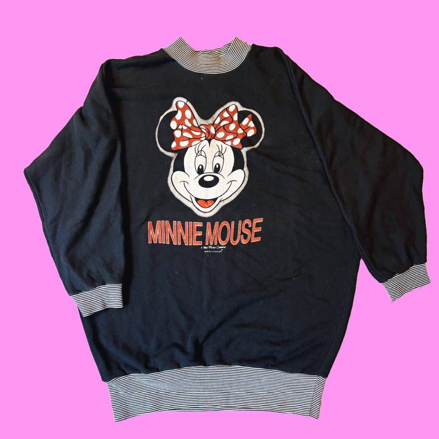 Minnie Mouse Black Vintage Sweater (Disney, 80s) - PopCultGang