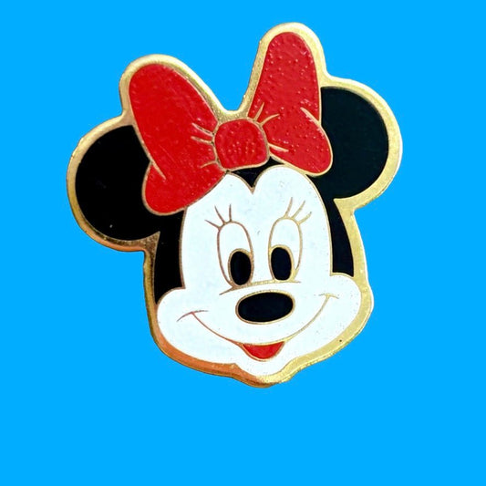 Minnie Mouse Face Enamel Pin (Disney, 90s) - PopCultGang