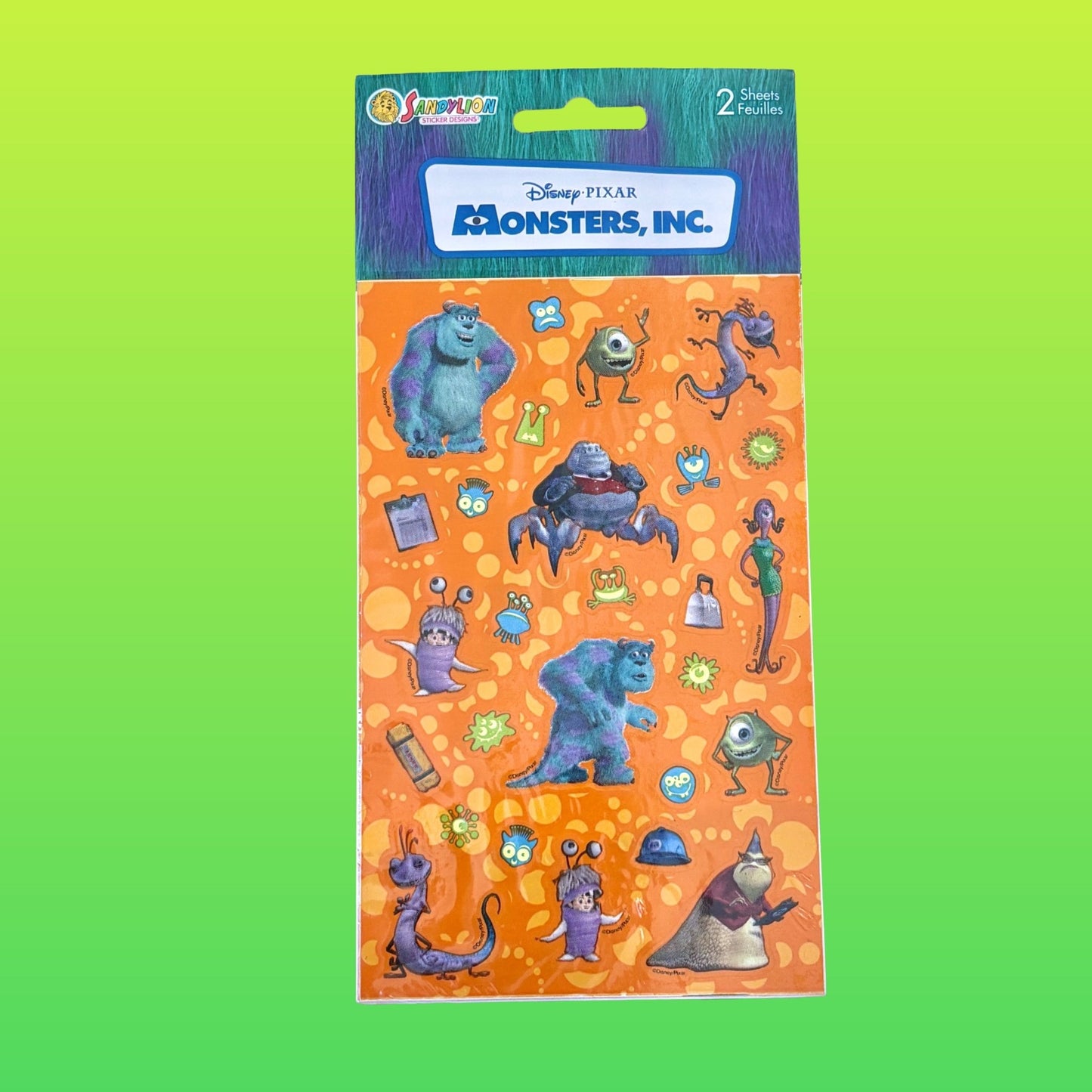 Monster's Inc - Orange Monster Stickers (Disney, Pixar, 2000s) - PopCultGang