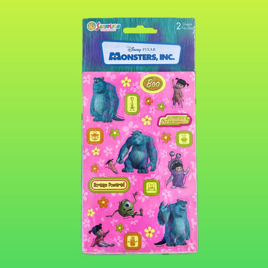 Monster's Inc - Pink Sully & Boo Stickers (Disney, Pixar, 2000s) - PopCultGang