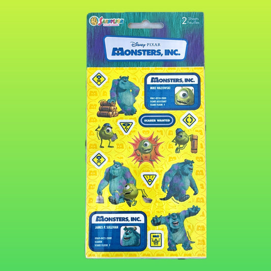 Monster's Inc - Yellow Mike & Sully Stickers (Disney, Pixar, 2000s) - PopCultGang