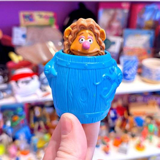 Muppet's Treasure Island: Fozzie In Blue Barrel Toy (McDonalds, 1995) - PopCultGang