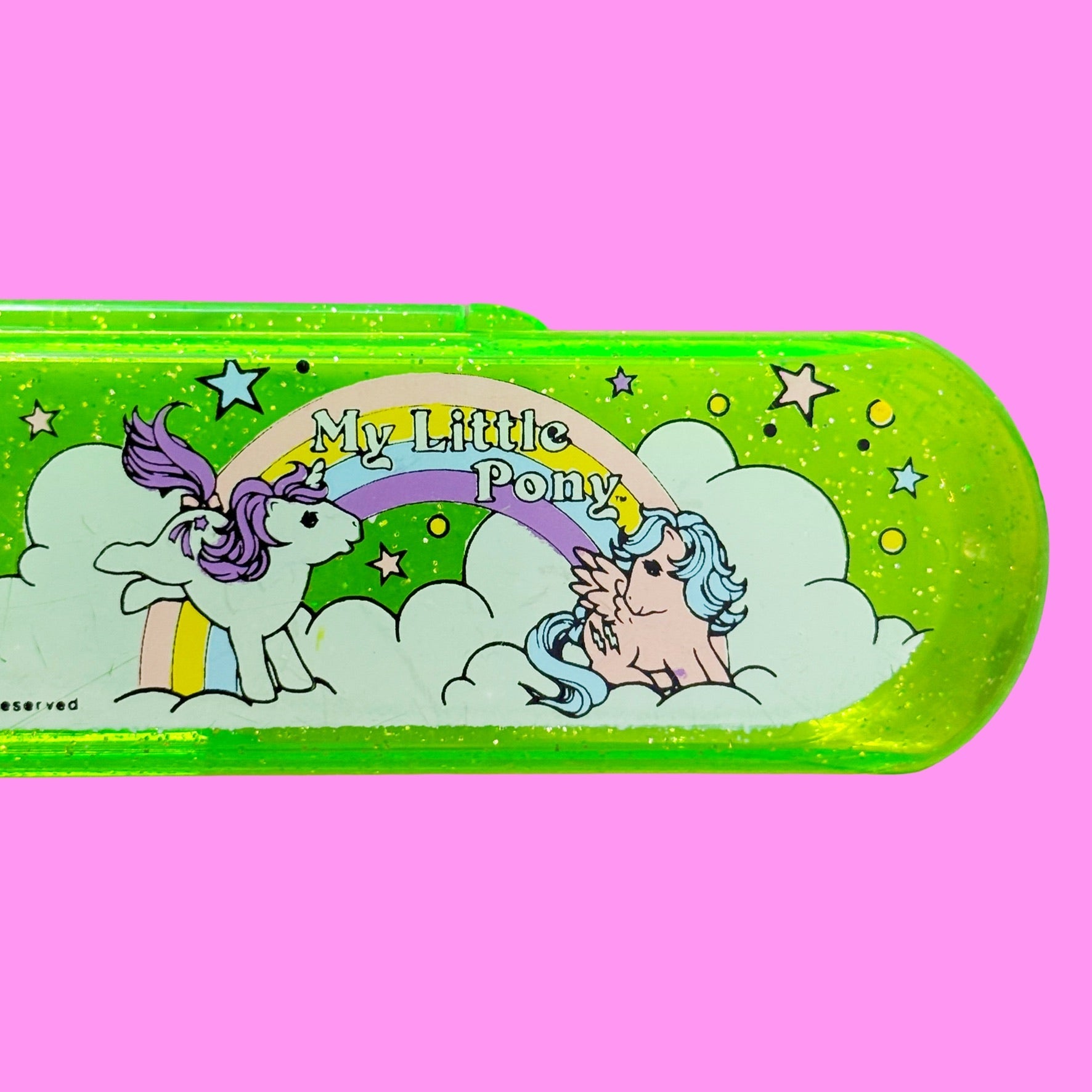My Little Pony: Green Plastic Pencilcase (G1, 1980s) - PopCultGang