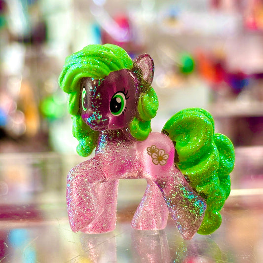 My Little Pony Mystery Minis (G4, 2010s): Transparent Glitter Flower Wishes 5cm Figure - PopCultGang