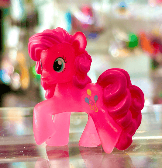 My Little Pony Mystery Minis (G4, 2010s): Transparent Neon Pinkie Pie 5cm Figure - PopCultGang