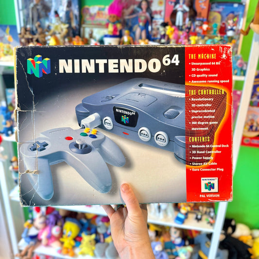 Nintendo 64 + Controller & Expansion Pak - Complete In Box - PopCultGang