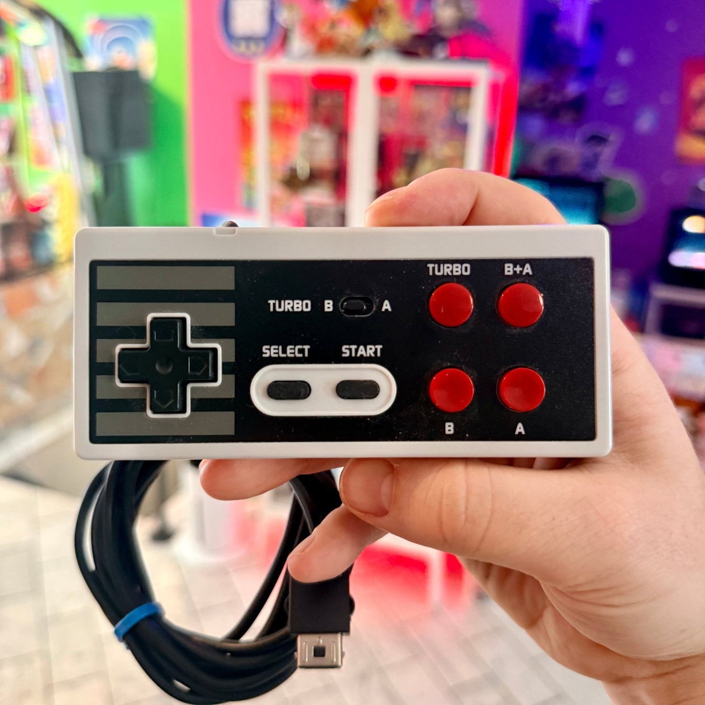 Nintendo Entertainment System NES Mini Classic - 4-button Turbo Controller (Retro Wire, 2016) - PopCultGang