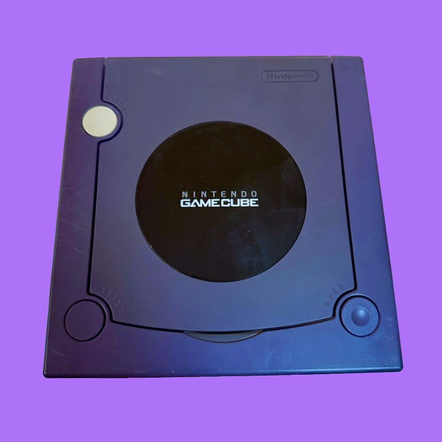 Nintendo Gamecube: Purple + Original Black Controller - PopCultGang