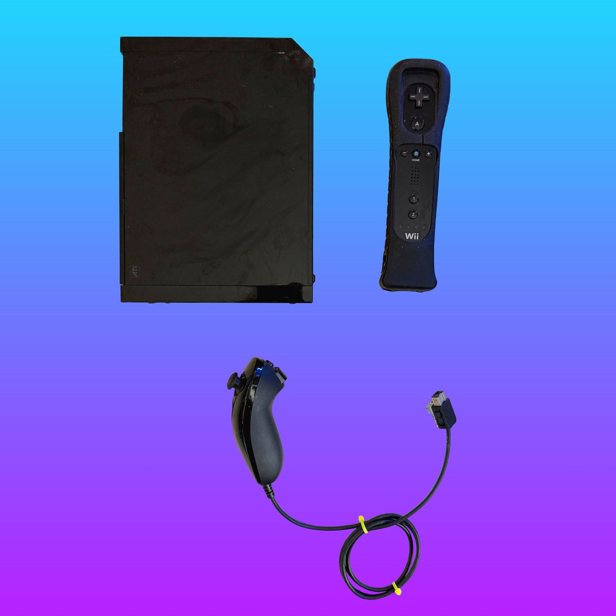 Nintendo Wii Black Console + Wii Mote, Nunchuck & Wii Potion Plus - PopCultGang