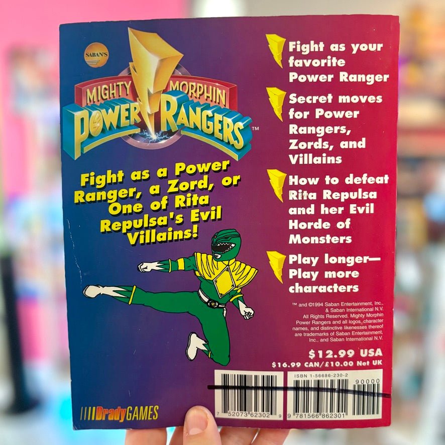 Official Migthy Morphin Power Rangers Game Book (Sega, 90s) - PopCultGang