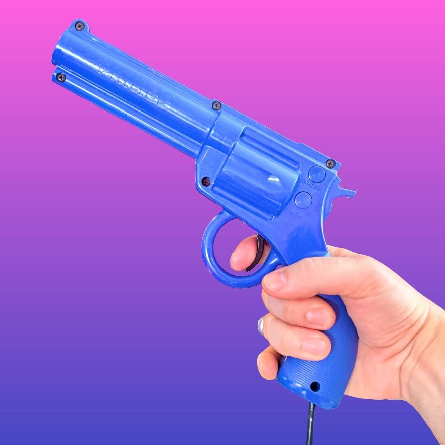 Peacekeeper Revolver: AirMouse Blue Light Gun (Phillips CD-I) - PopCultGang