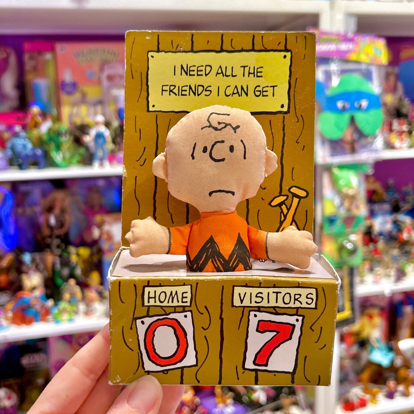 Peanuts: Charlie Brown "I Need All The Friends I Can Get" Small Plush (80s) - PopCultGang