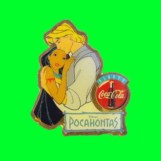 Pocahontas & John Smith - Sponsored By Coca Cola - Enamel Pin (90s, Disney) - PopCultGang