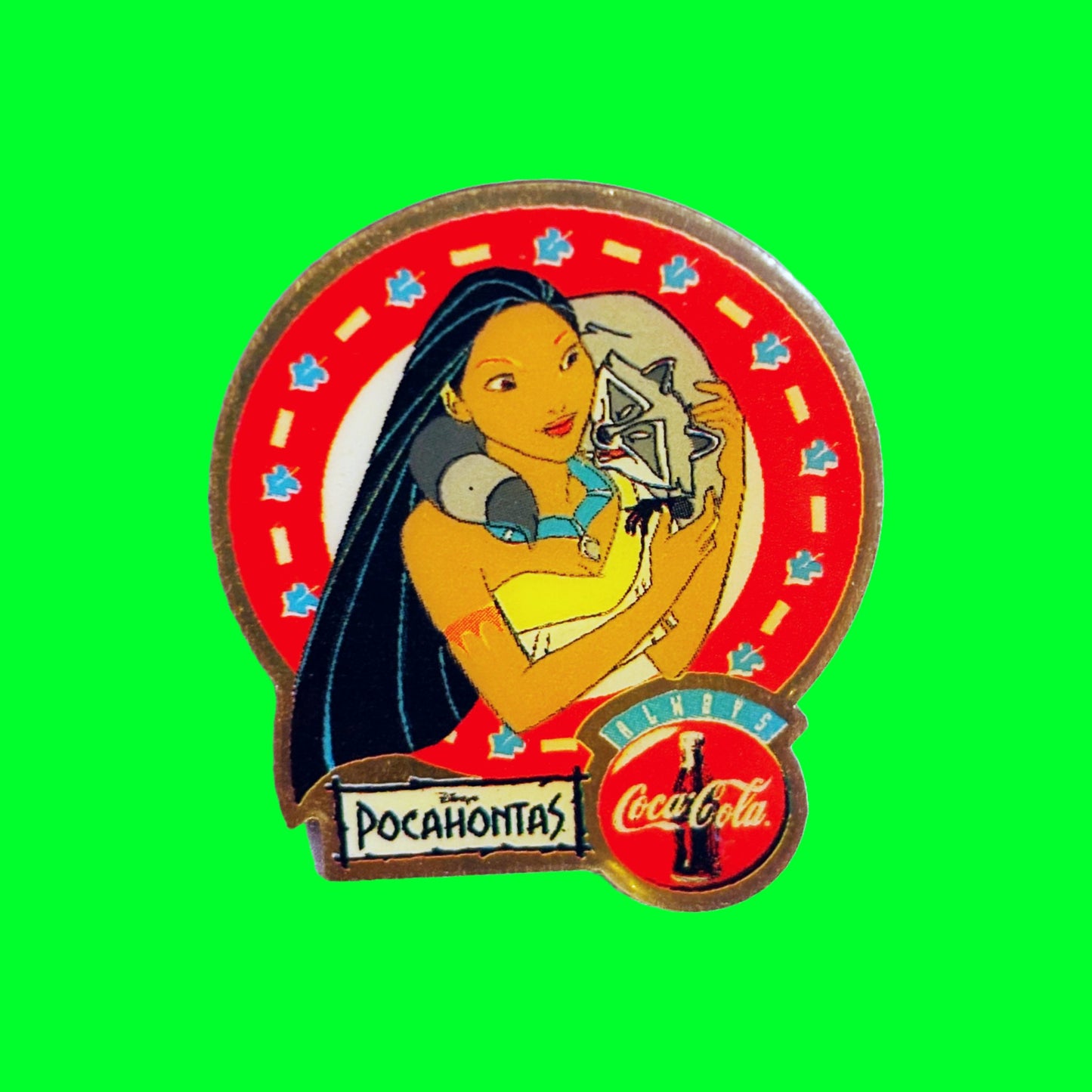 Pocahontas & Meeko - Sponsored By Coca Cola - Enamel Pin (90s, Disney) - PopCultGang