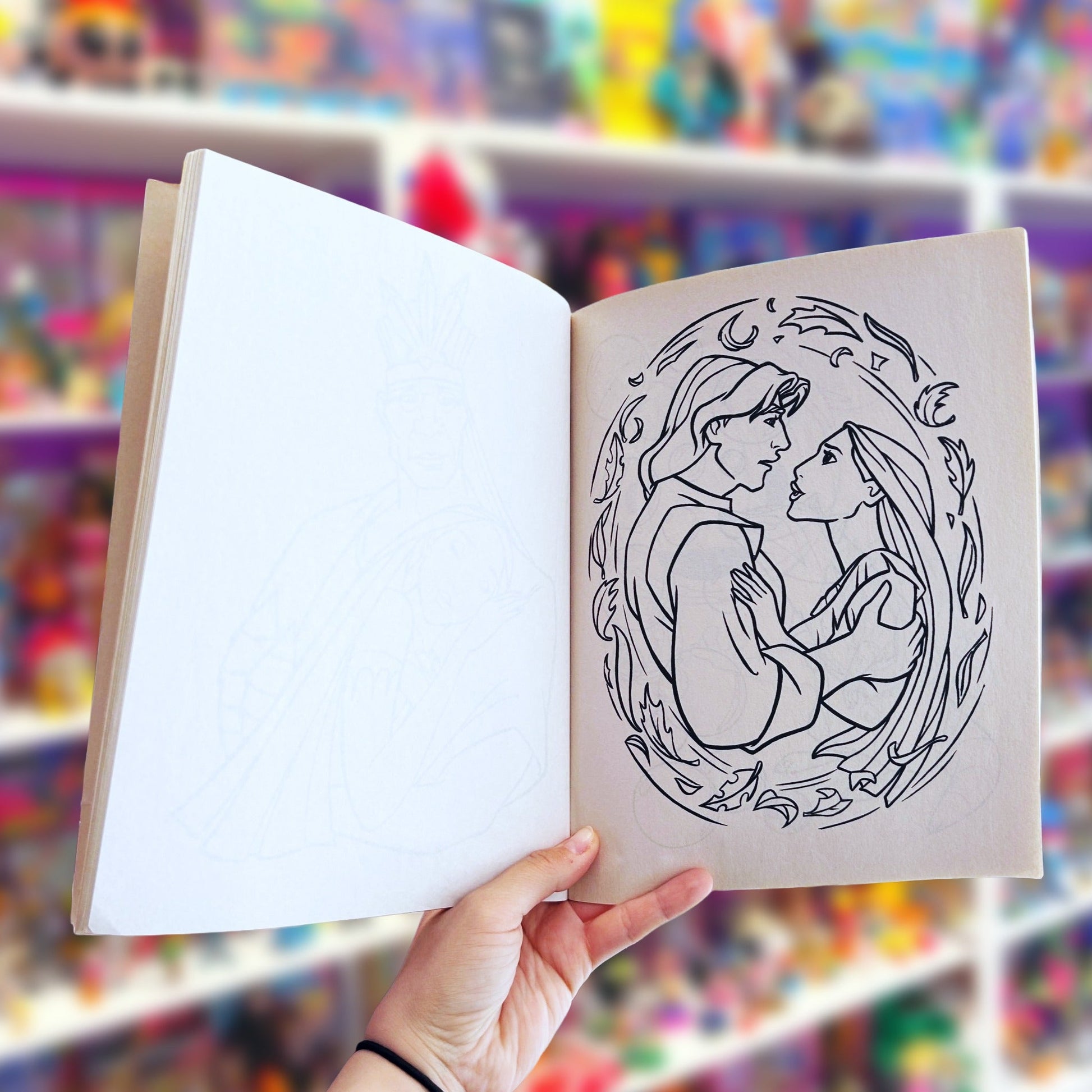 Pocahontas Trace & Coloring Book (Disney, 90s) - PopCultGang