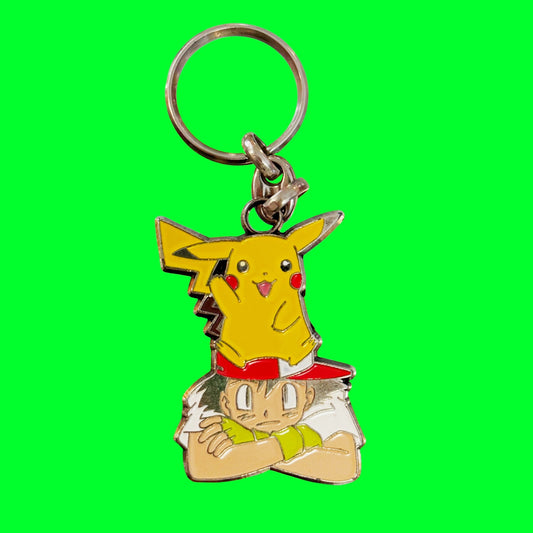 Pokémon: Ash & Pikachu Keychain (90s) - PopCultGang