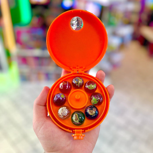 Pokemon: Collector Marble Case - 59 Arcanine + assorted marbels (90s) - PopCultGang