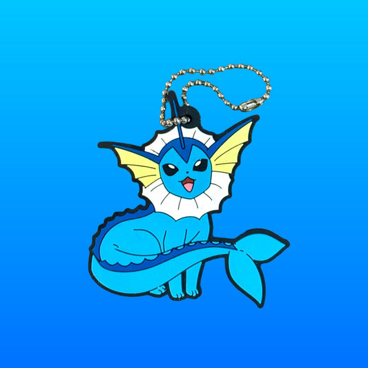 Pokémon: Eevee Evolution Vaporeon Rubber Keychain (2000s) - PopCultGang
