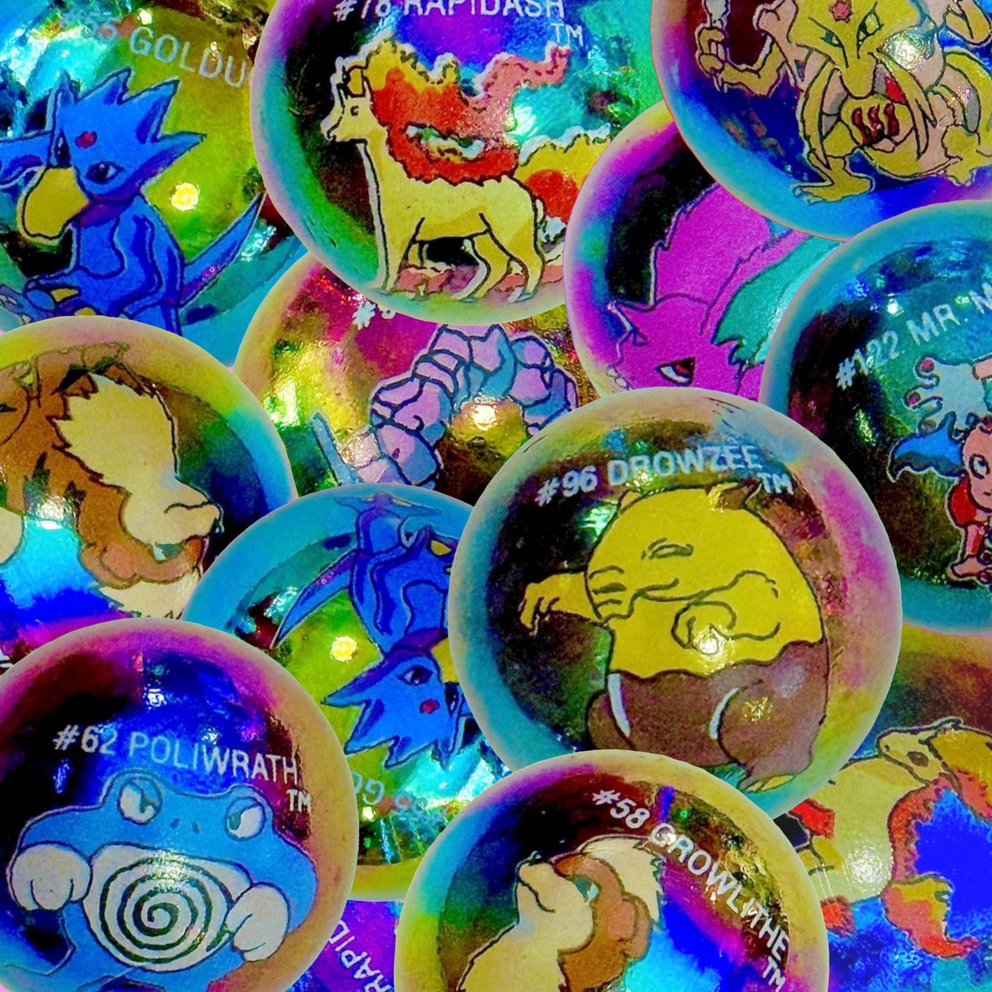 Pokemon: Holo Metallic Marbles (choose design) (90s) - PopCultGang