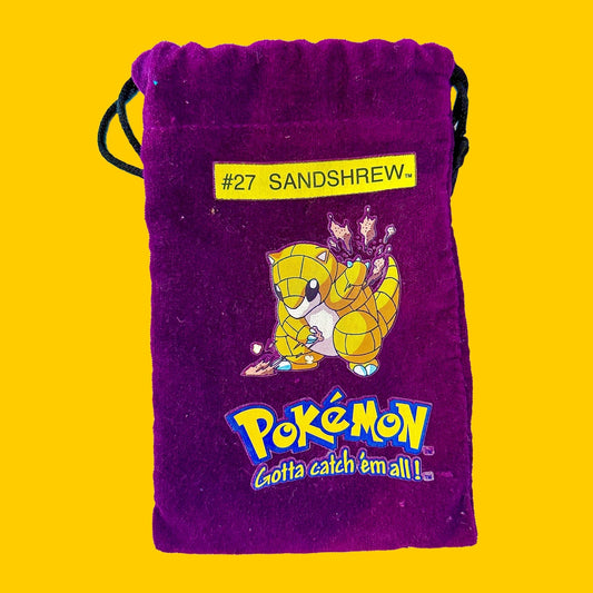 Pokemon Marbles: Collector's Felt Bag - 27 Sandshrew (90s) - PopCultGang