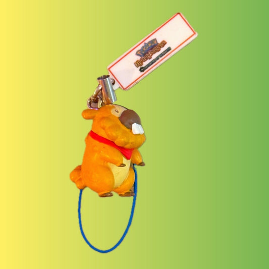 Pokemon: Mystery Dungeon - Explorers of Darkness - Bidoof Phone Charm Dangler Gachapon (Nintendo, 2008) (Copy) - PopCultGang