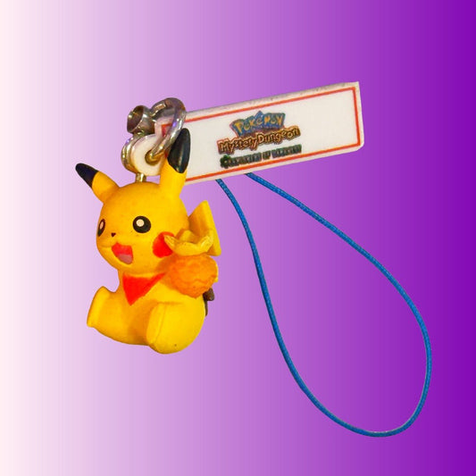 Pokemon: Mystery Dungeon - Explorers of Darkness - Pikachu Phone Charm Dangler Gachapon (Nintendo, 2008) - PopCultGang