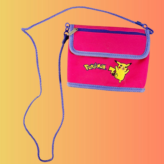 Pokemon: Pink & Purple Pikachu Shoulder Purse Bag (Nintendo, 90s) - PopCultGang