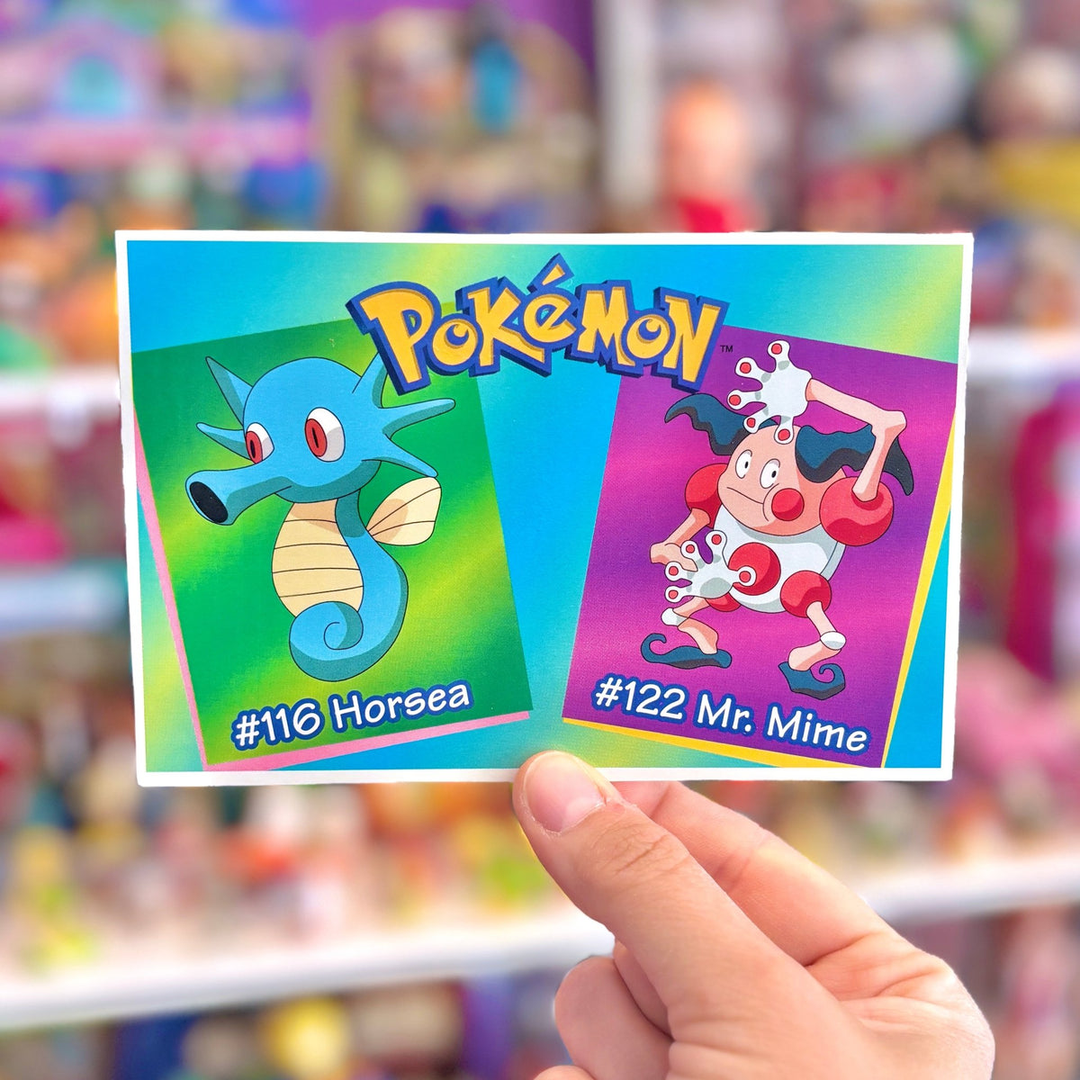 Pokémon Postcard: Horsea & Mr. Mime (Nintendo, 2000) - PopCultGang