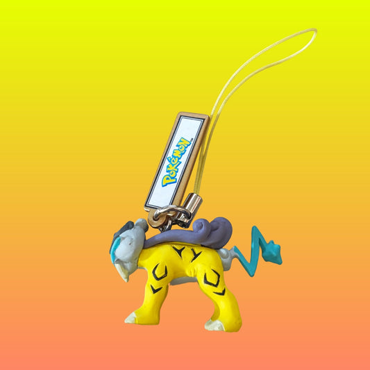 Pokemon: Raikou Phone Charm Dangler Gachapon (Nintendo, Tomy, 2010) - PopCultGang