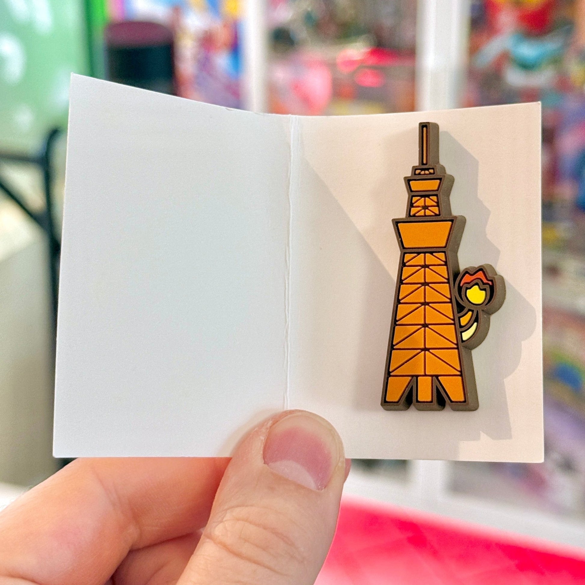 Pokemon Skytree Tower: Charmander Fire Tower Rubber Pin (Nintendo, Pokemon Center Tokyo Exclusive) - PopCultGang