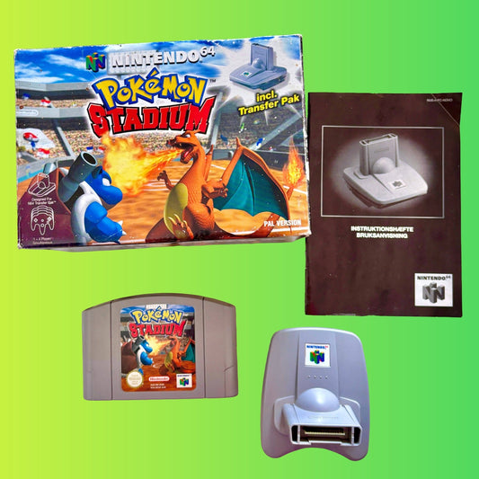 Pokemon Stadium (boxed with Transfer Pak, N64) - PopCultGang
