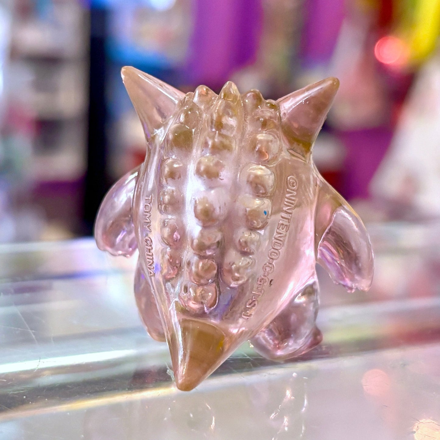 Pokemon: Translucent Light Gengar Collectible Mini Figure (Hasbro, Grabber Ball Variant, Nintendo, 90s) - PopCultGang