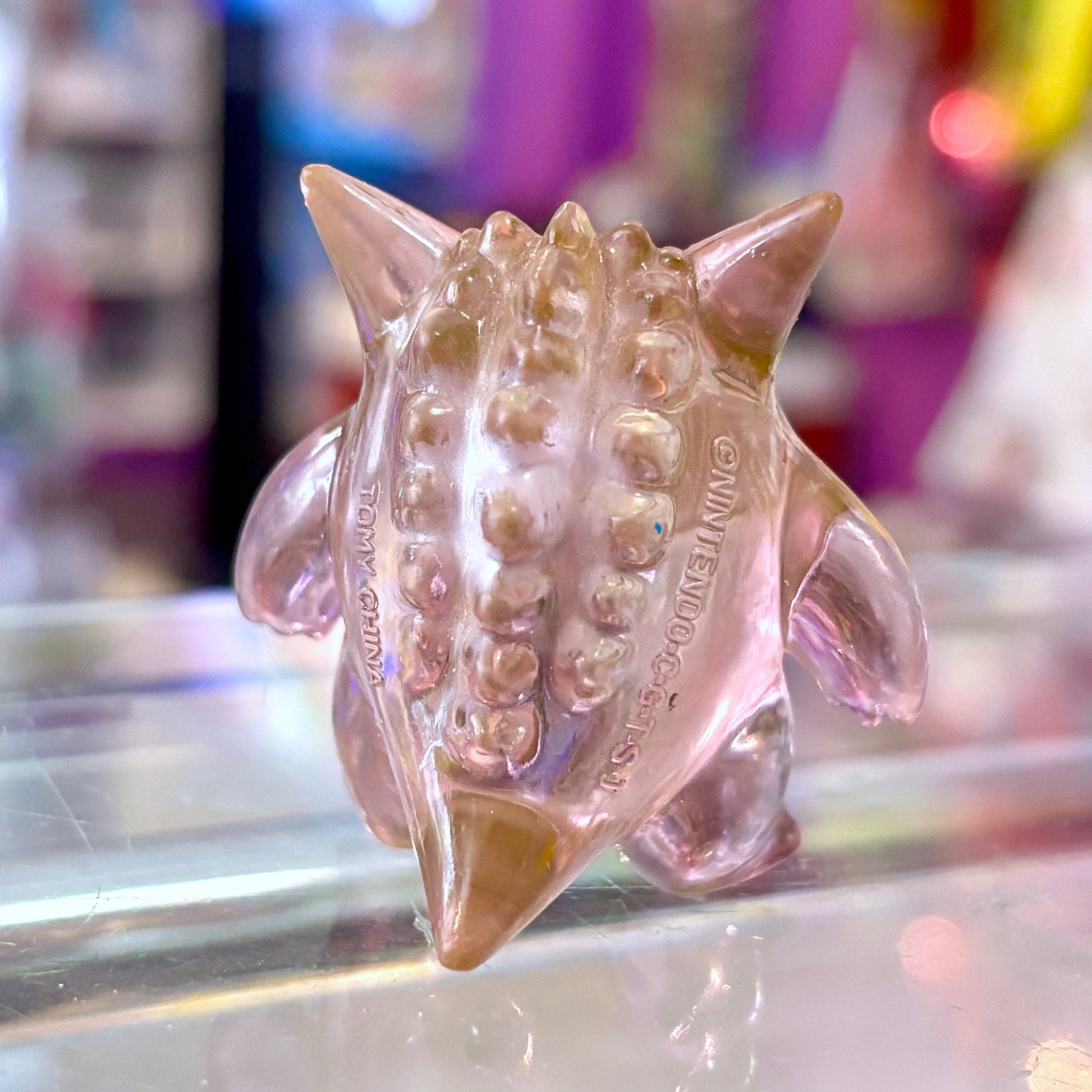 Pokemon: Translucent Light Gengar Collectible Mini Figure (Hasbro, Grabber Ball Variant, Nintendo, 90s) - PopCultGang