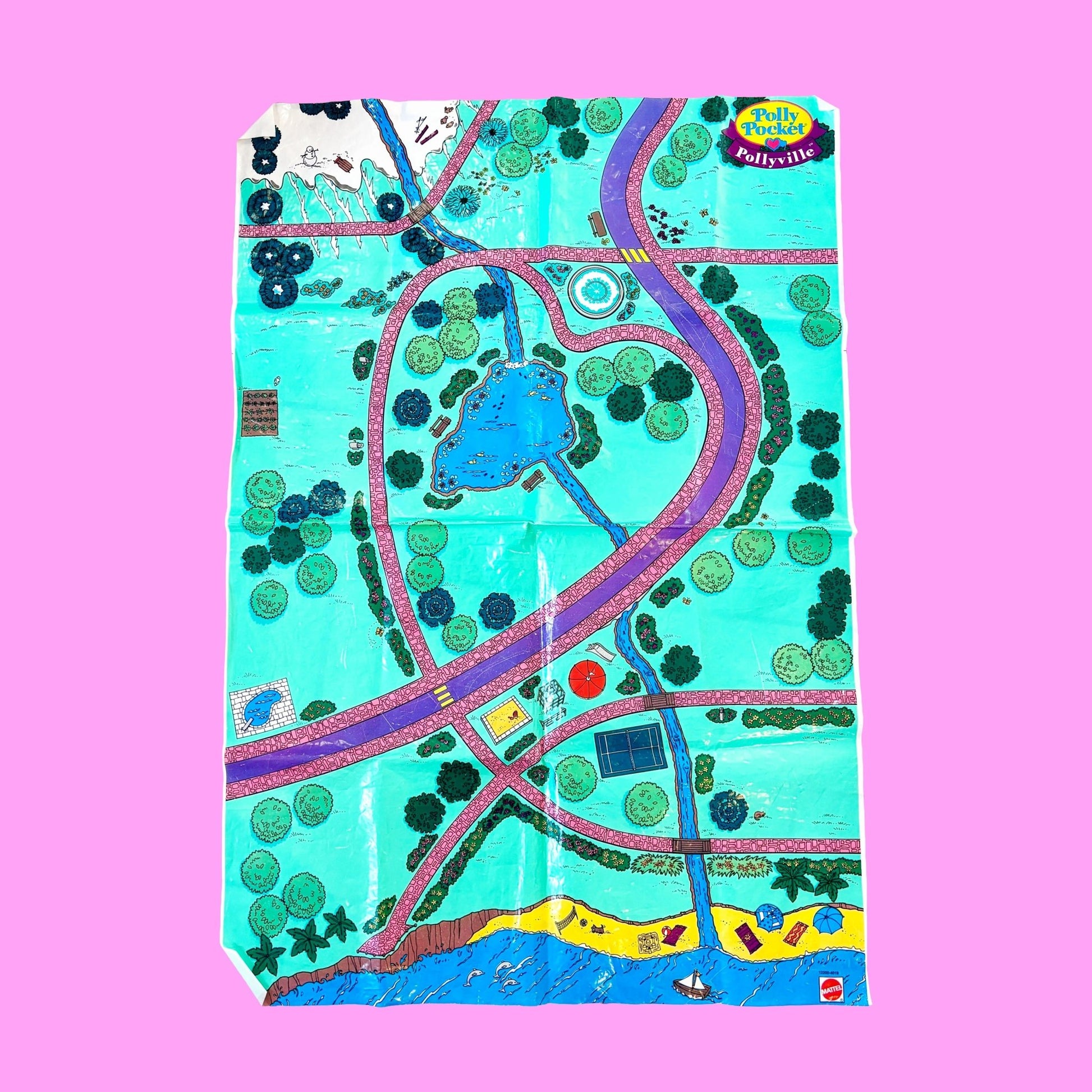 Polly Pocket: Pollyville Playmat Map (1990) - PopCultGang