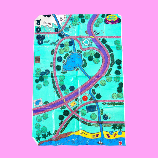Polly Pocket: Pollyville Playmat Map (1990) - PopCultGang