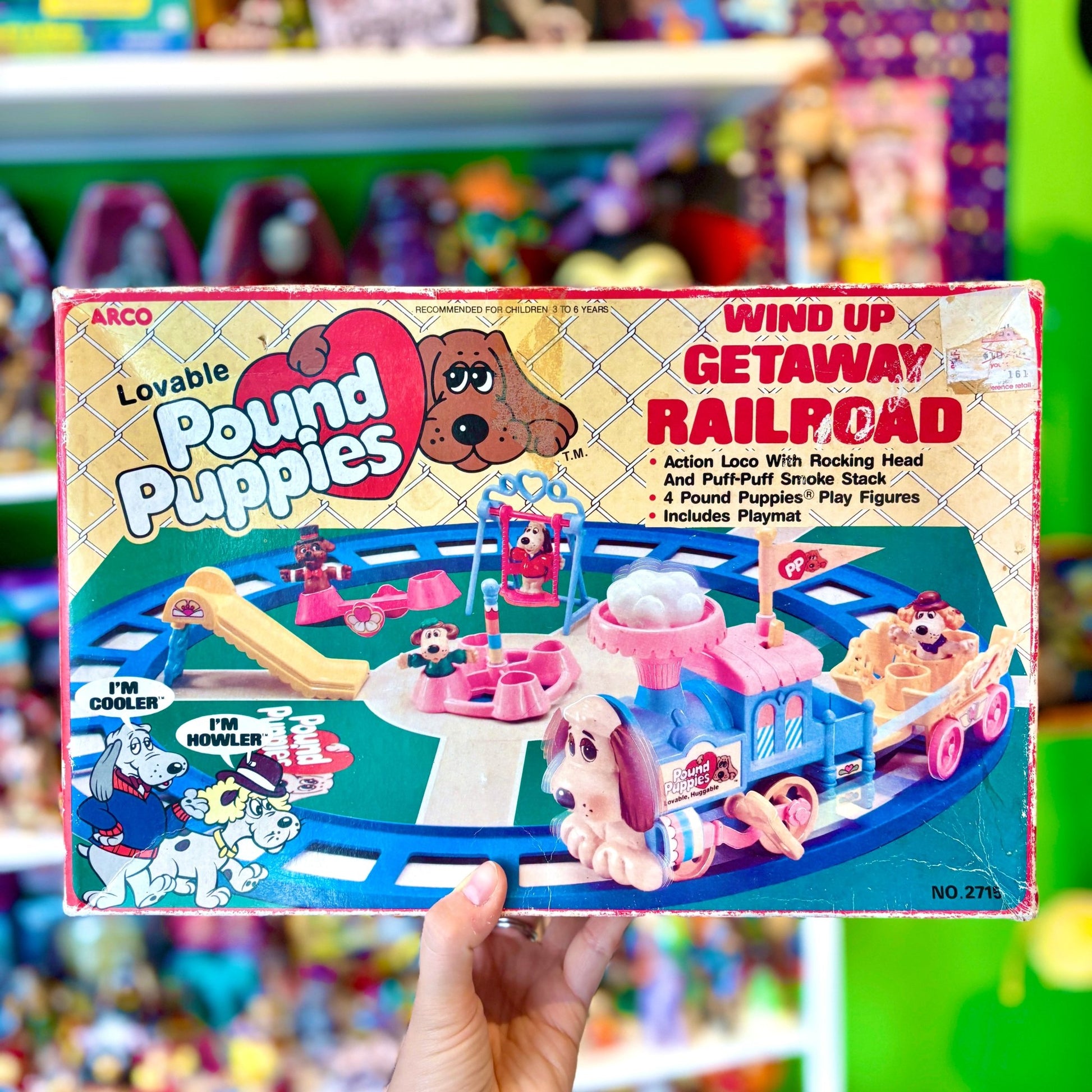 Pound Puppies: Wind-Up Getaway Railroad Playset (boxed, 80s) - PopCultGang