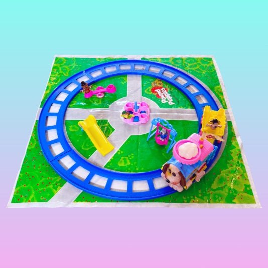 Pound Puppies: Wind-Up Getaway Railroad Playset (boxed, 80s) - PopCultGang