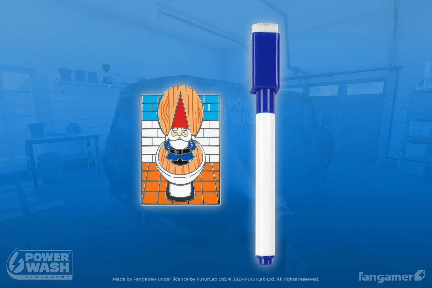 PowerWash Simulator: Washroom Whiteboard Pin (Fangamer) - PopCultGang