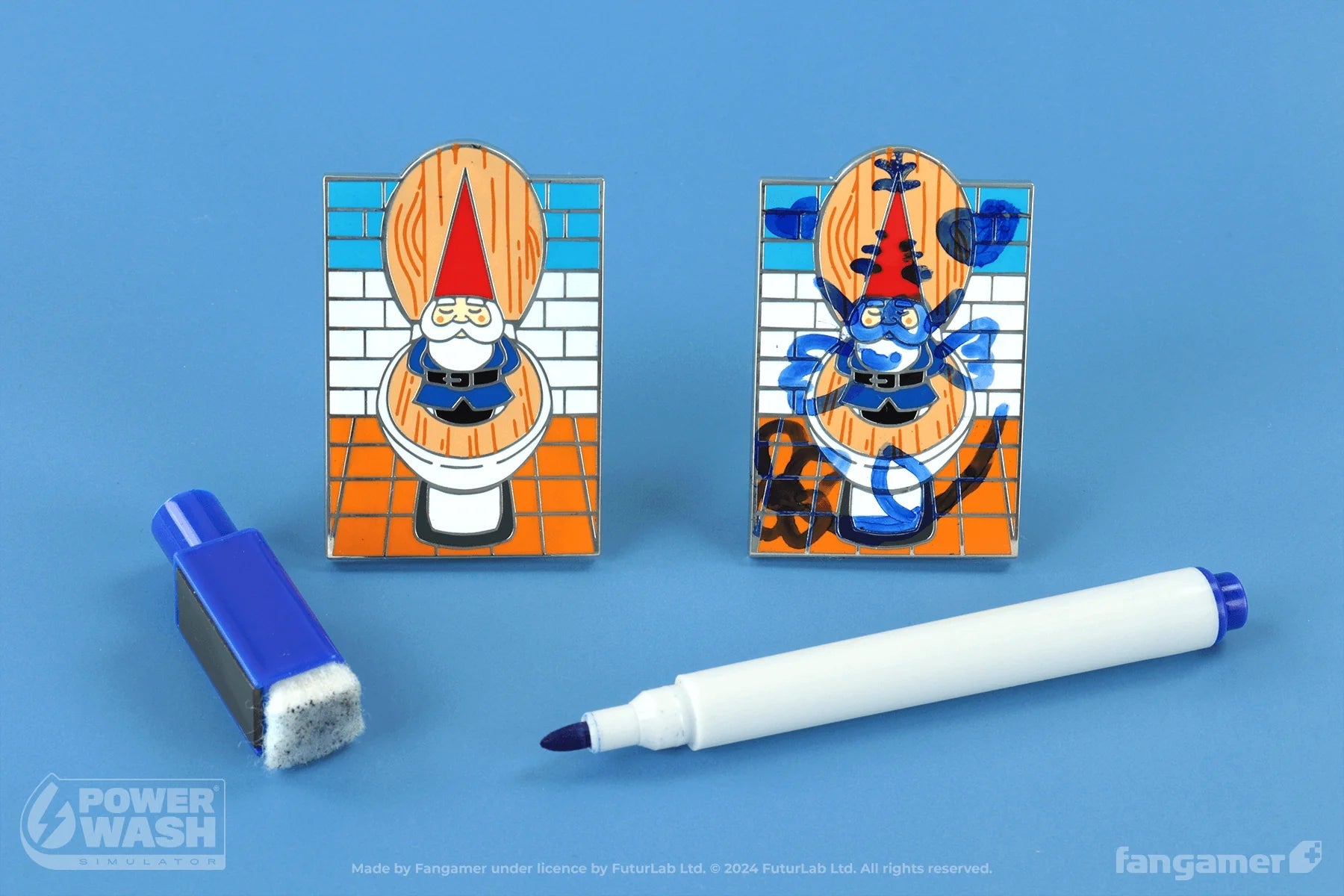 PowerWash Simulator: Washroom Whiteboard Pin (Fangamer) - PopCultGang