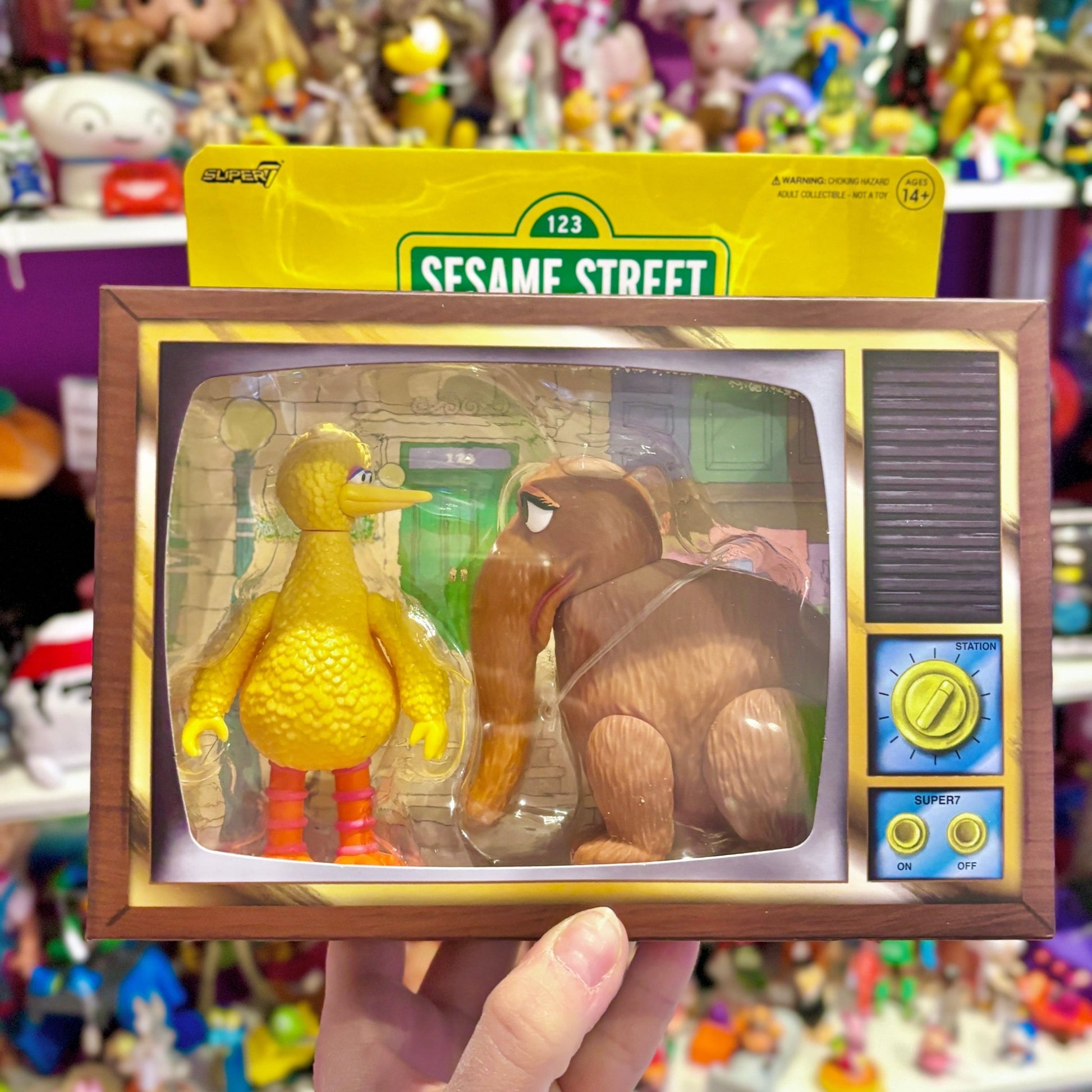 ReAction Action Figures: Sesame Street - Big Bird and Mr. Snuffleupagus 2 - pack Figure Set 10 cm - PopCultGang